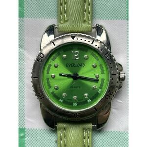 Overload Silver Tone Green Dial And Band Women’s Quartz Watch